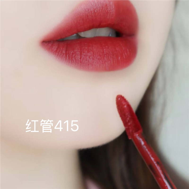 绝美的冰糖山楂红!阿*N红管系列唇釉415显白又减龄俏皮通勤温柔