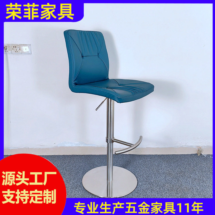 北欧轻奢升降吧台椅家用现代简约酒吧岛台椅前台个性创意高脚凳
