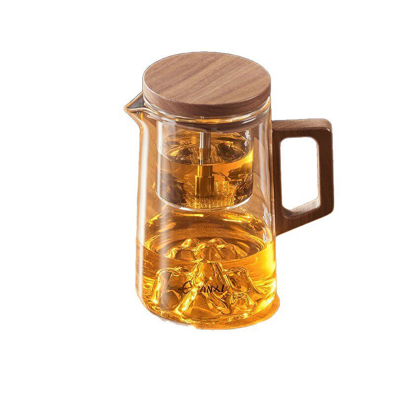 捷安玺飘逸杯泡茶壶耐高温茶水分离杯家用全玻璃内胆泡茶神器茶具