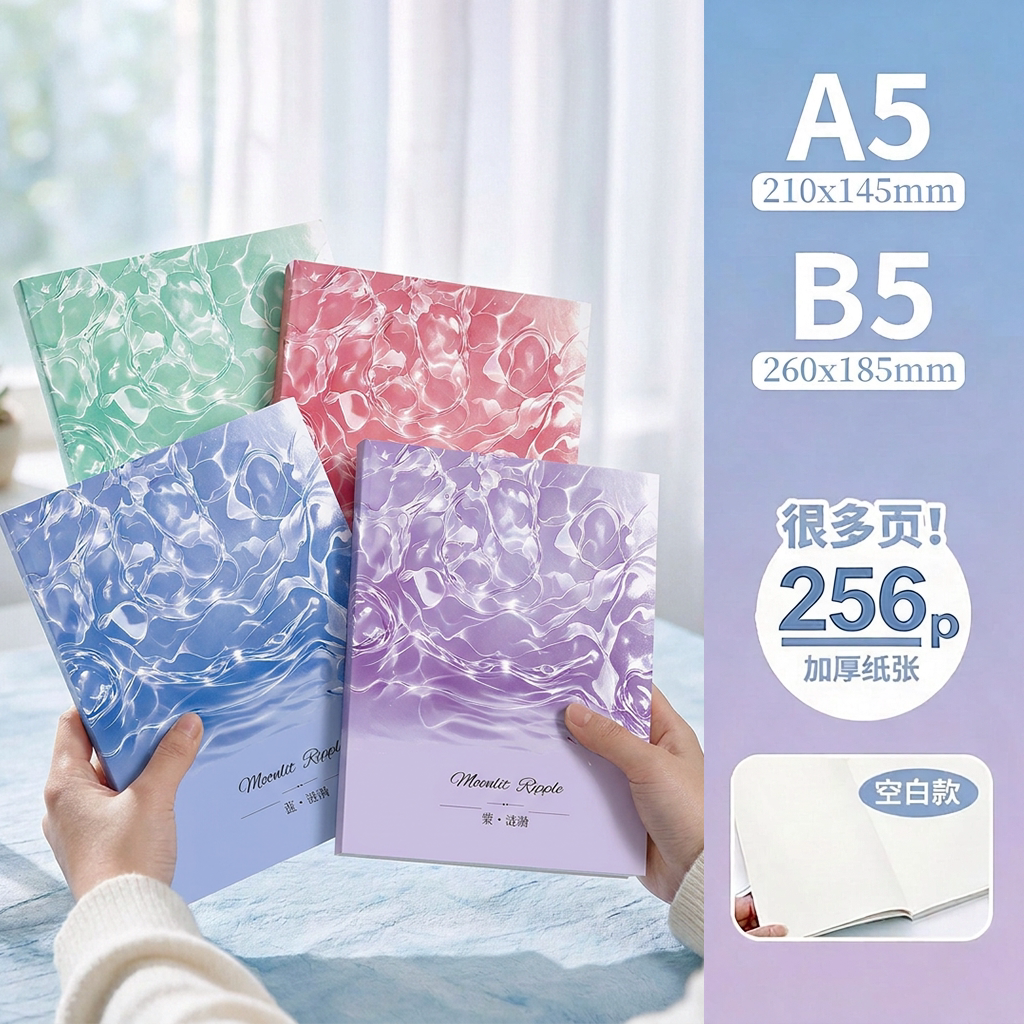 乐印村A5空白内页本子B5加厚耐用日记本学习商务通用笔记本记事本
