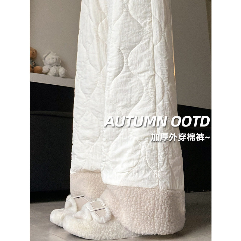 加绒加厚东北棉裤外穿女冬季高腰
