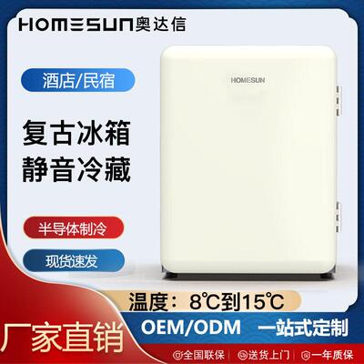 fridge复古冰箱化妆品冰箱冷藏迷你小型保鲜柜静音门酒店小冰箱