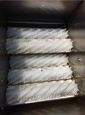 商用全自动小龙虾清洗机7轴毛刷洗虾机不锈钢轮式龙虾清理设备