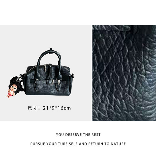 【尚恩】&Fashion-TF-2631-黑色-原厂进口皮休闲百搭斜挎包