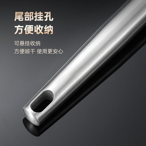 一件代发不锈钢锅刷刷锅厨房清洁可挂式洗锅钢丝刷长柄全钢不生锈