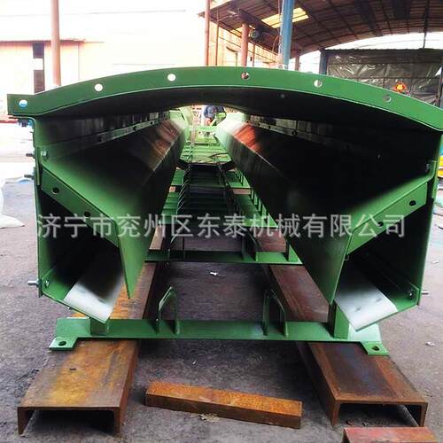 东泰生产电厂D75皮带加工定制机除尘料槽口弓形顶T喇叭型侧板导导