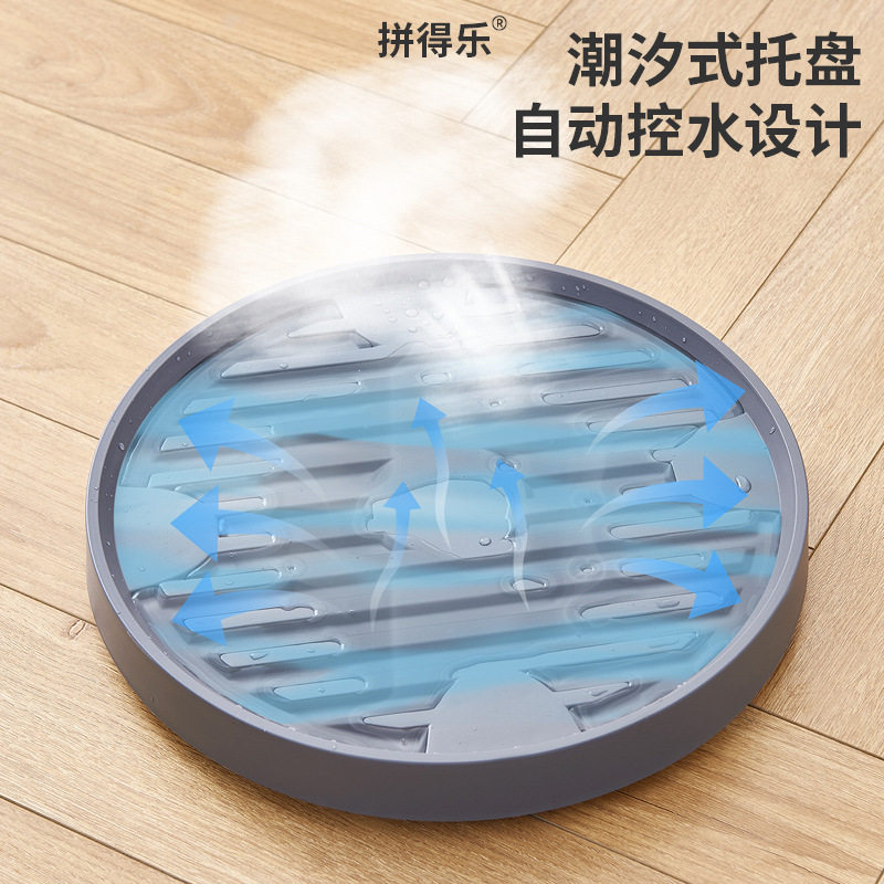 移动花盆托盘袋带滑轮花盆底座加厚塑料花盆托盘万向轮隐形轮子