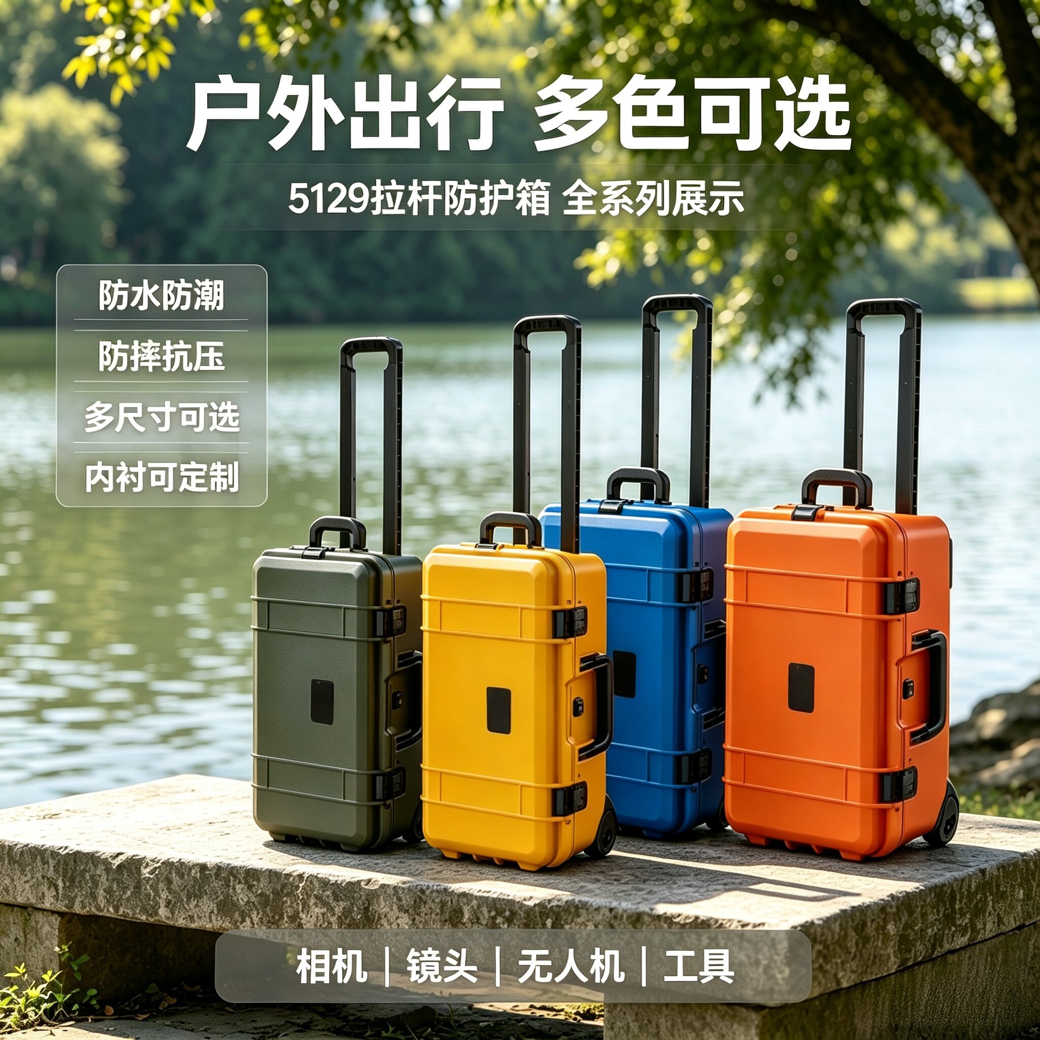 多功能摄影设备防护箱可登机防水