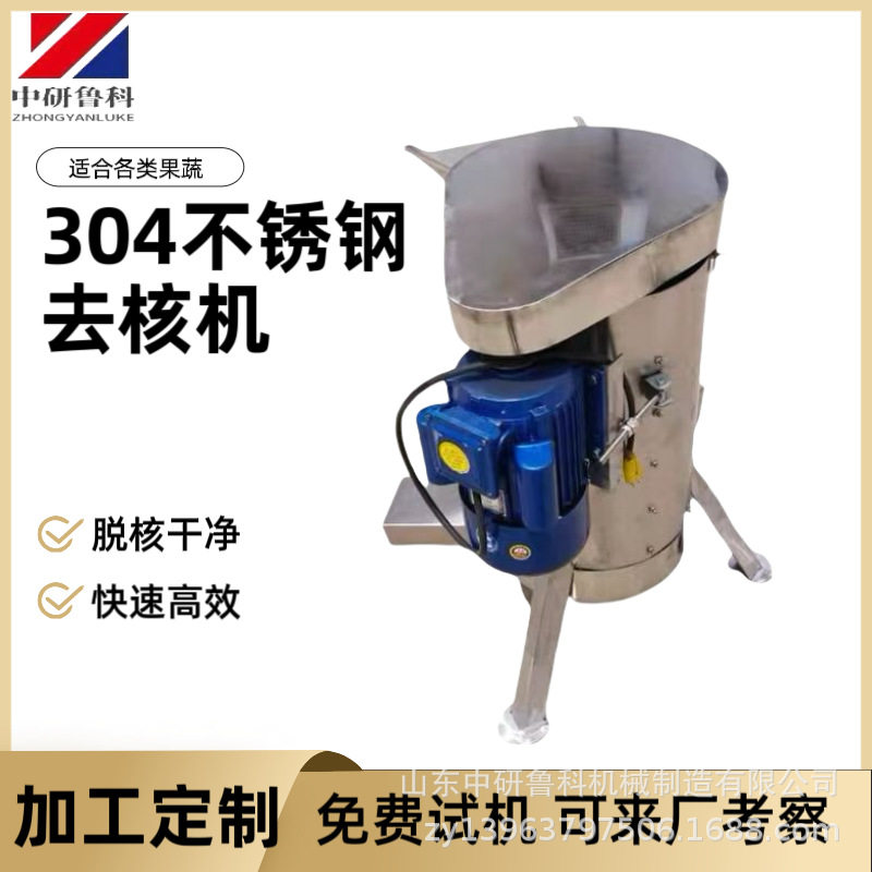 不锈钢果蔬脱核机黄桃油桃去核打浆机果蔬加工大型水果去核机