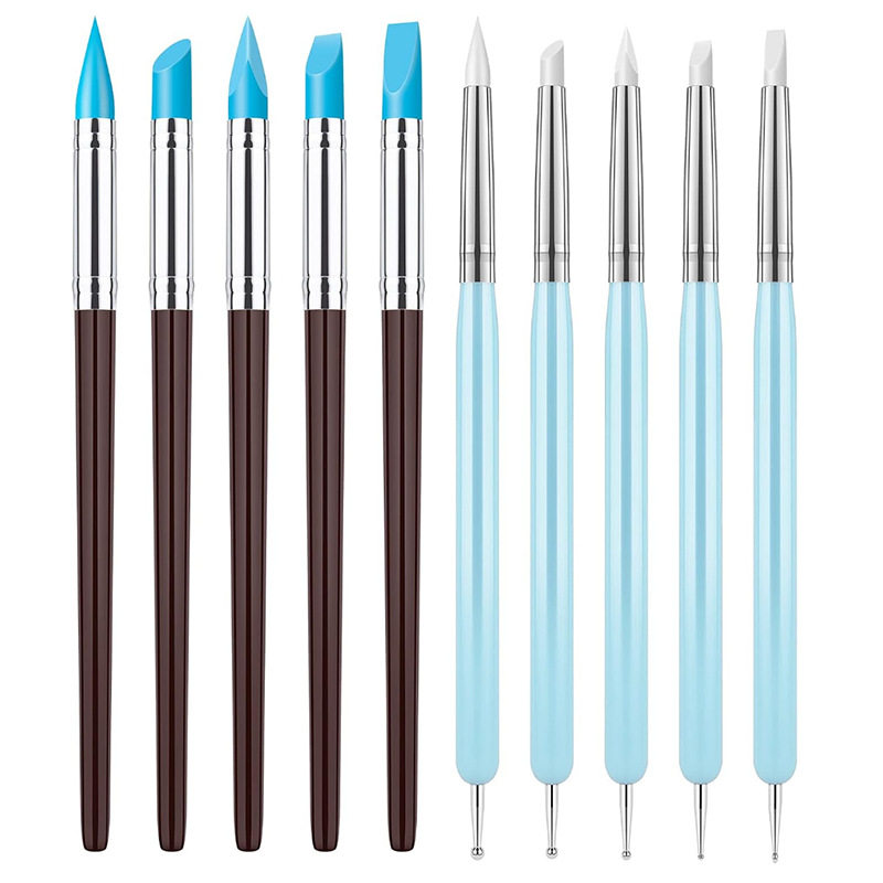 塑料陶泥泥塑五件套美术用品 DIY雕塑造型工具厂家软陶艺工具批发