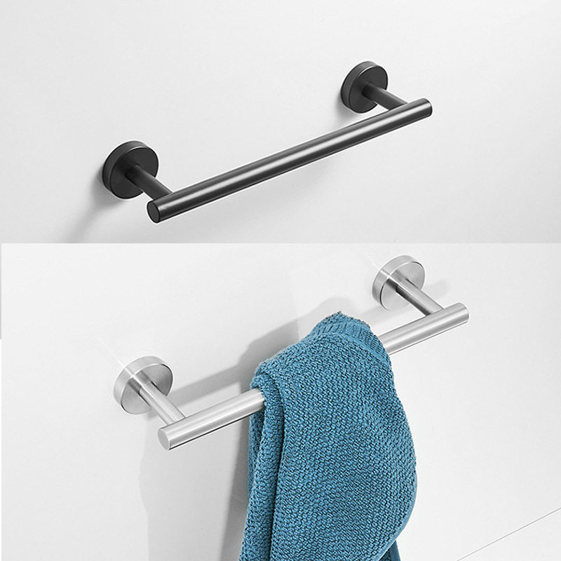 304不锈钢毛巾杆卫浴五金挂件单杆毛巾架现代简约不锈钢毛巾架