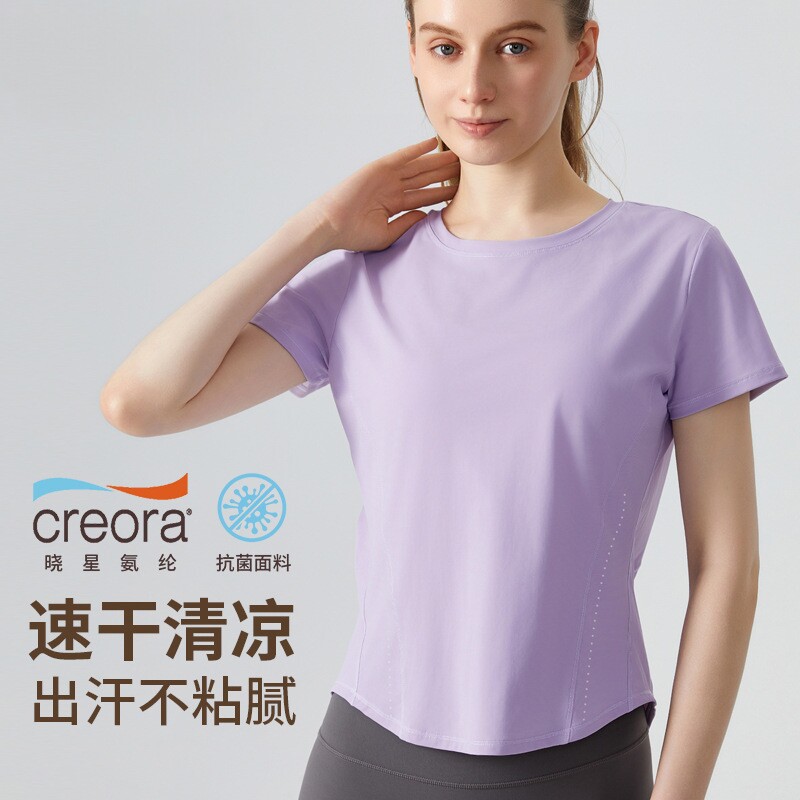 健身运动跑步上衣女瑜伽服短袖