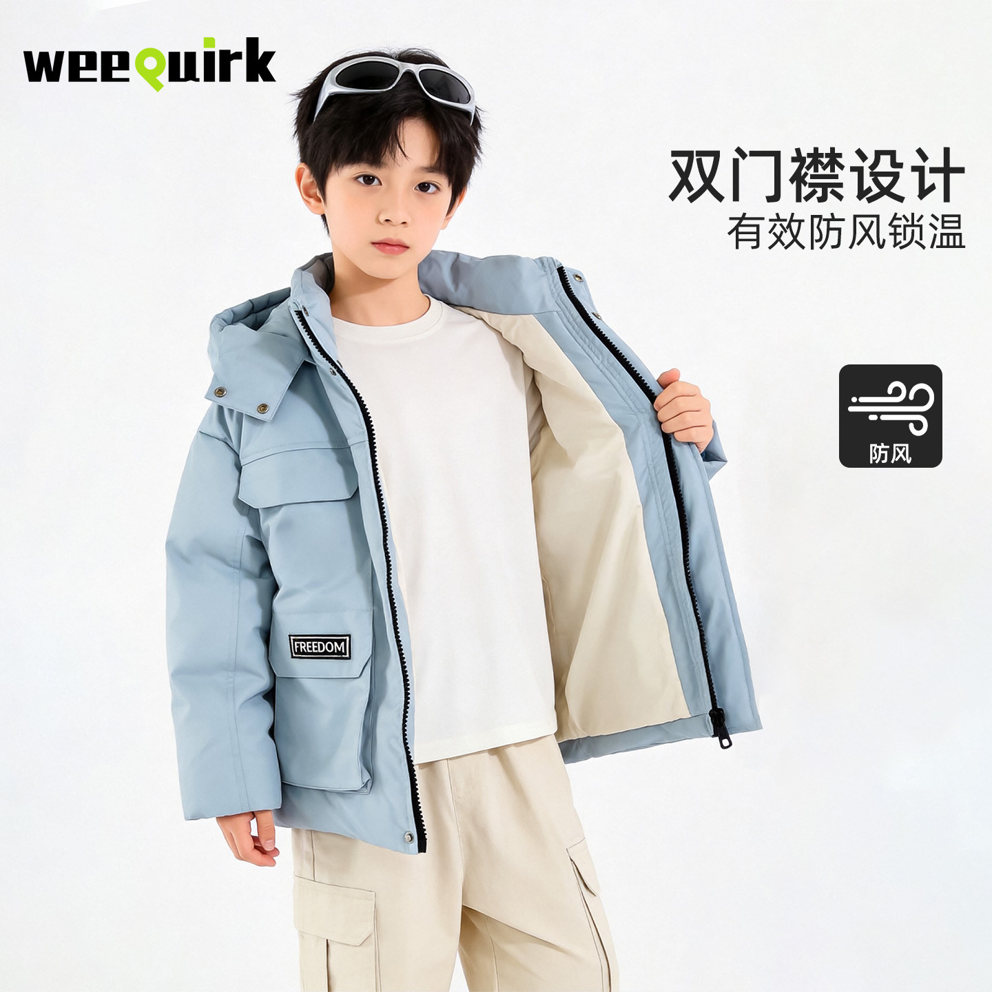 中大童连帽工装棉衣男童秋冬加厚普通外套