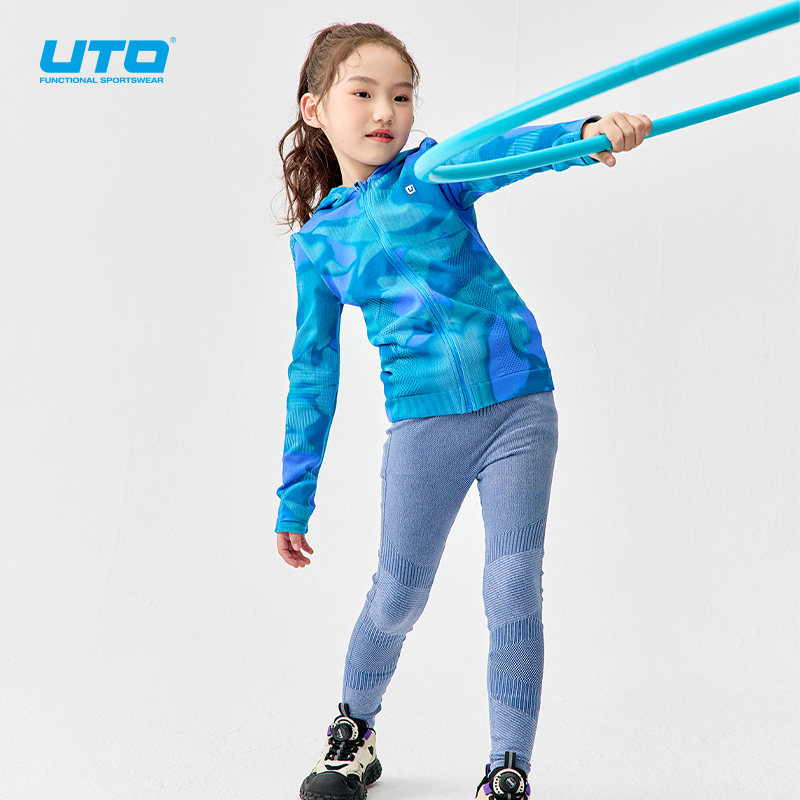 UTO/悠途 儿童运动仿牛仔打底裤长裤女童