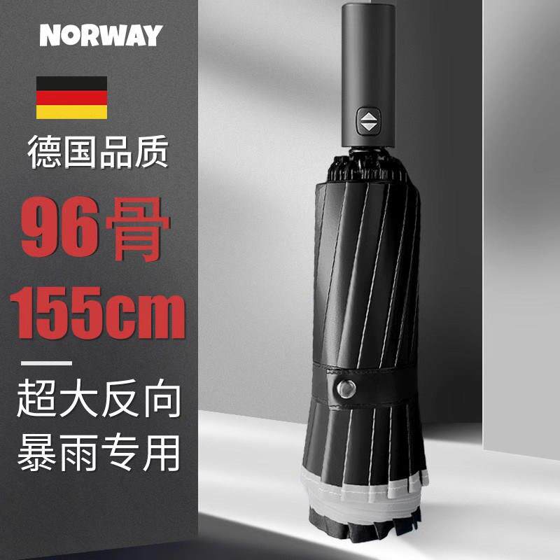 德国全自动96骨反向折叠伞大号加固加厚结实抗风晴雨男女两用雨伞