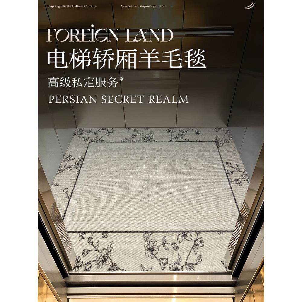 羊毛电梯轿厢专用地垫经典耐磨防滑商业标志定制周酒店入口地毯