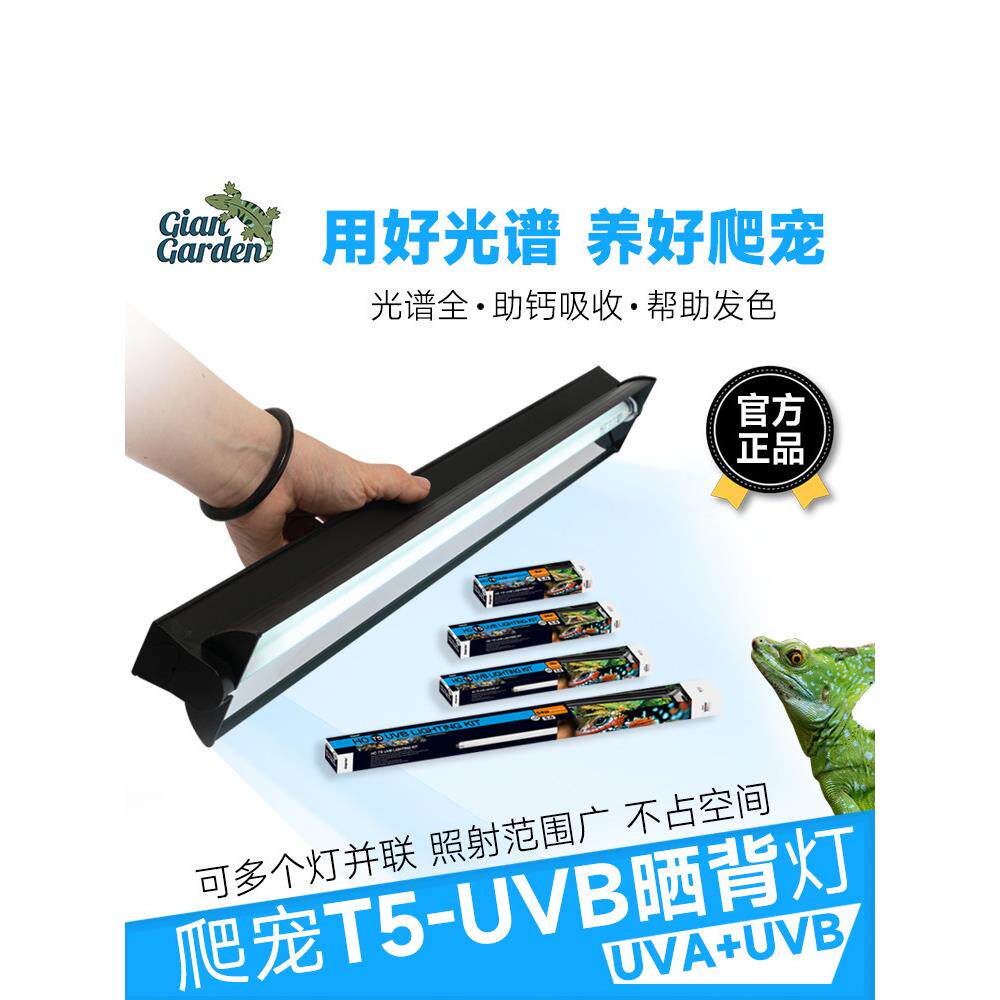 爬行动物宠物Uvb钙补充灯海龟日光浴灯灯罩套装乌龟鬃狮蜥蜴Uvb日