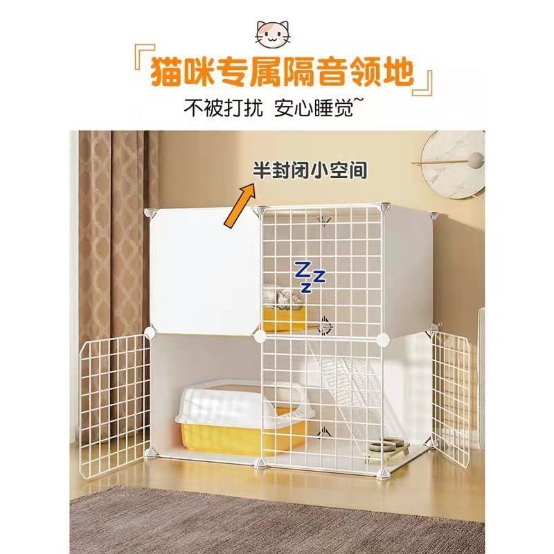 猫笼子家用室内猫柜小型猫咪别墅超大自由空间带厕所一体两层猫屋