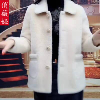仿羊羔绒外套女2026秋冬