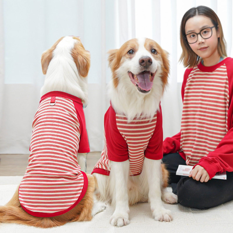 原创宠物服饰条纹大狗狗新品猫咪猫衣服狗用品法斗打底衫柯基