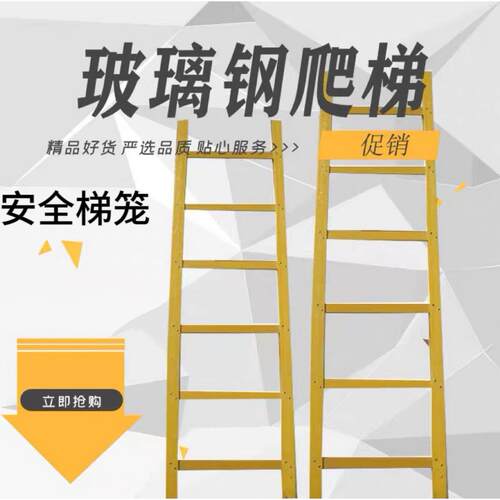 镀锌钢爬梯护笼玻璃钢直爬梯钢爬梯定制国标安全平台外墙消防梯子