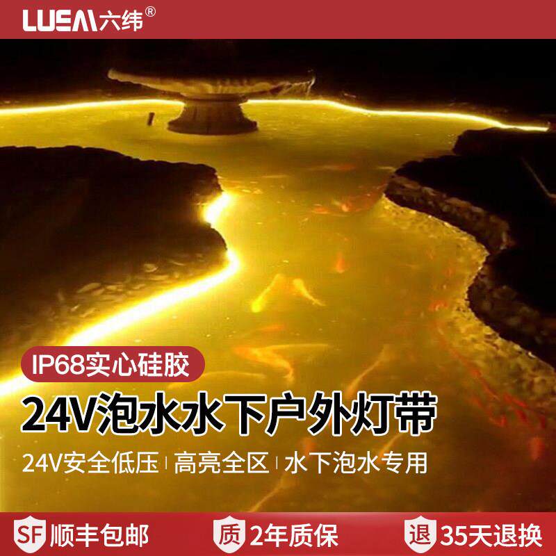 24V超高亮LED灯带 户外防水适用汽车泳池 水下泡水工程款灯带