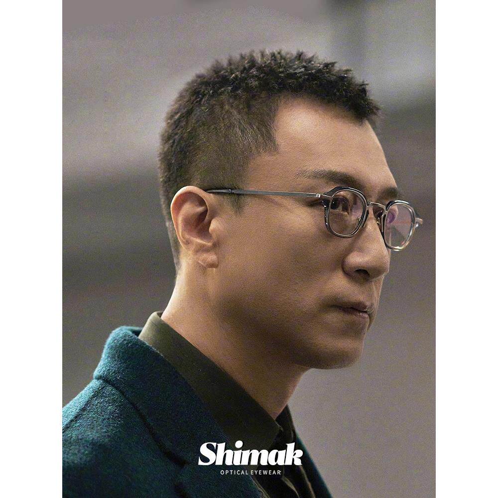 扫黑风暴孙红雷李成阳同款眼镜覆古小方形男士板材近视眼镜框大脸