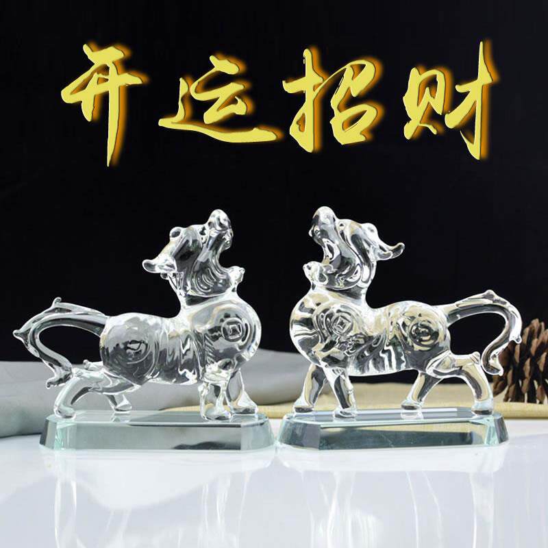招财貔貅水晶聚宝盆家居风水摆饰皮丘收银前台办公室玄关客厅开业