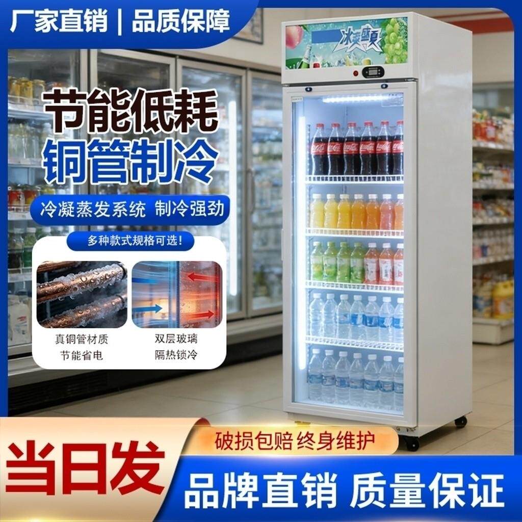 立式冷藏展示柜玻璃门保鲜柜啤酒柜冷饮展示柜双门展示冰柜点菜柜