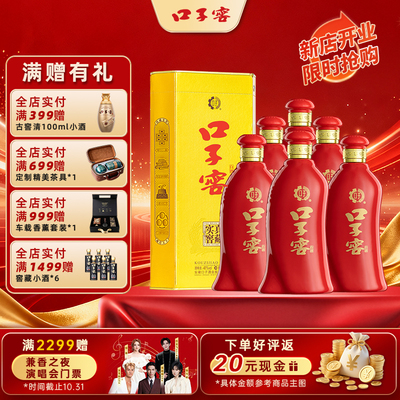 口子窖 六年型 兼香型白酒 41度 450ml*6瓶 整箱装