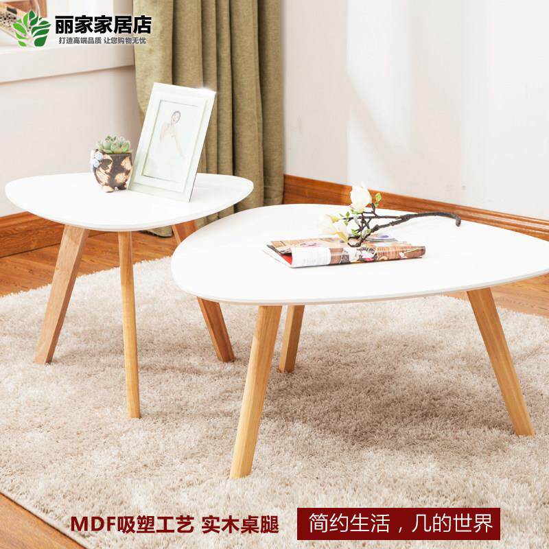 日式创意客厅小茶几现代简约实木腿桌子边几三角几时尚咖啡桌边桌