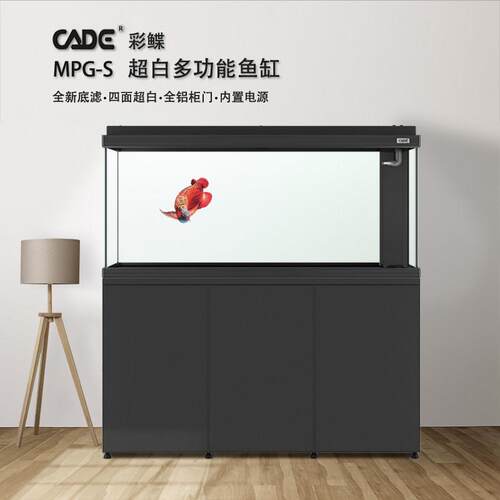 彩鲽彩蝶鱼缸超白玻璃MPG-S水族箱红龙缸水草客厅底滤生态金鱼缸