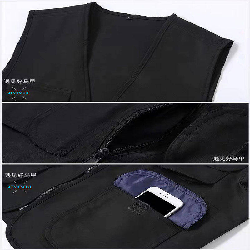 马甲定制摄影广告文化工作服定做钓鱼马夹工装多口袋印字绣花logo