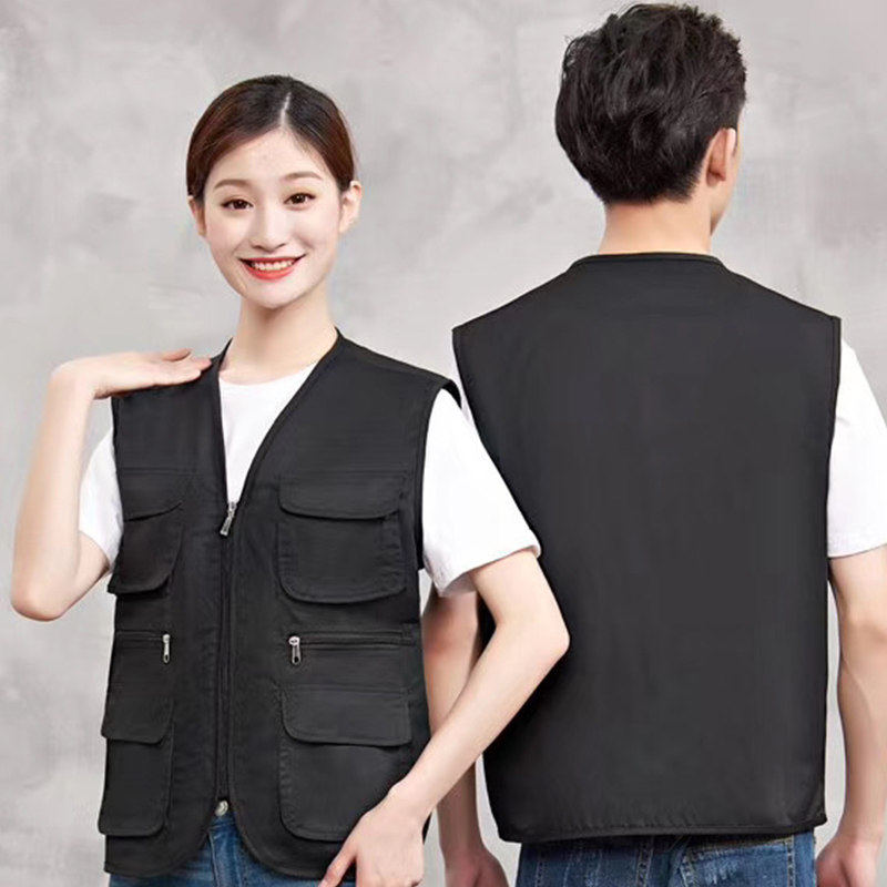 马甲定制工作服印logo家电脑城数码市场营业厅专卖店导购工装背心