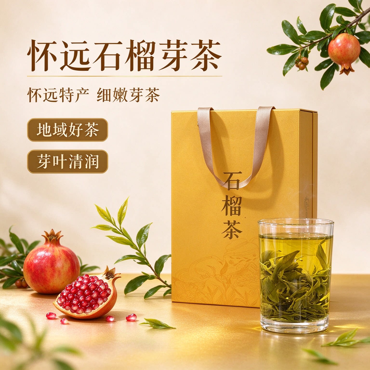 籽同心石榴芽茶怀远本土特产好茶
