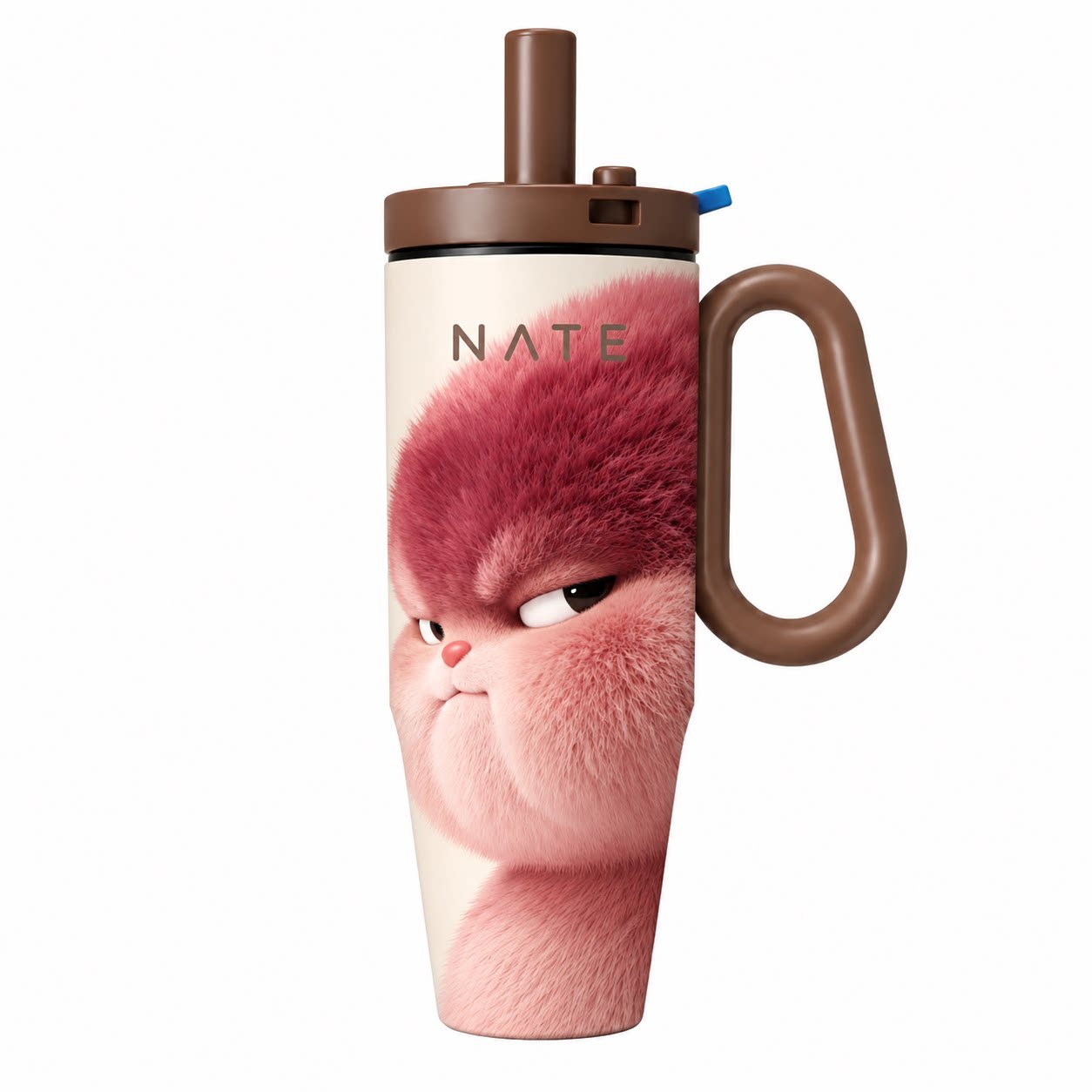 NATE猫咪大容量双饮保温杯