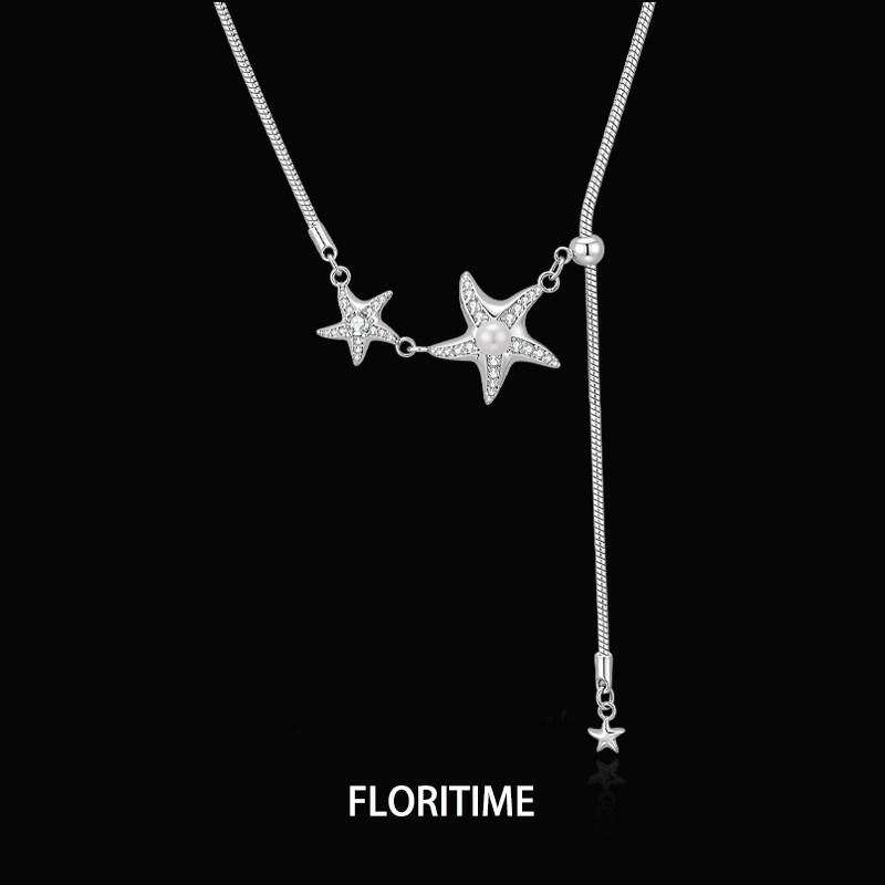 FLORITIME原创双海星项链女