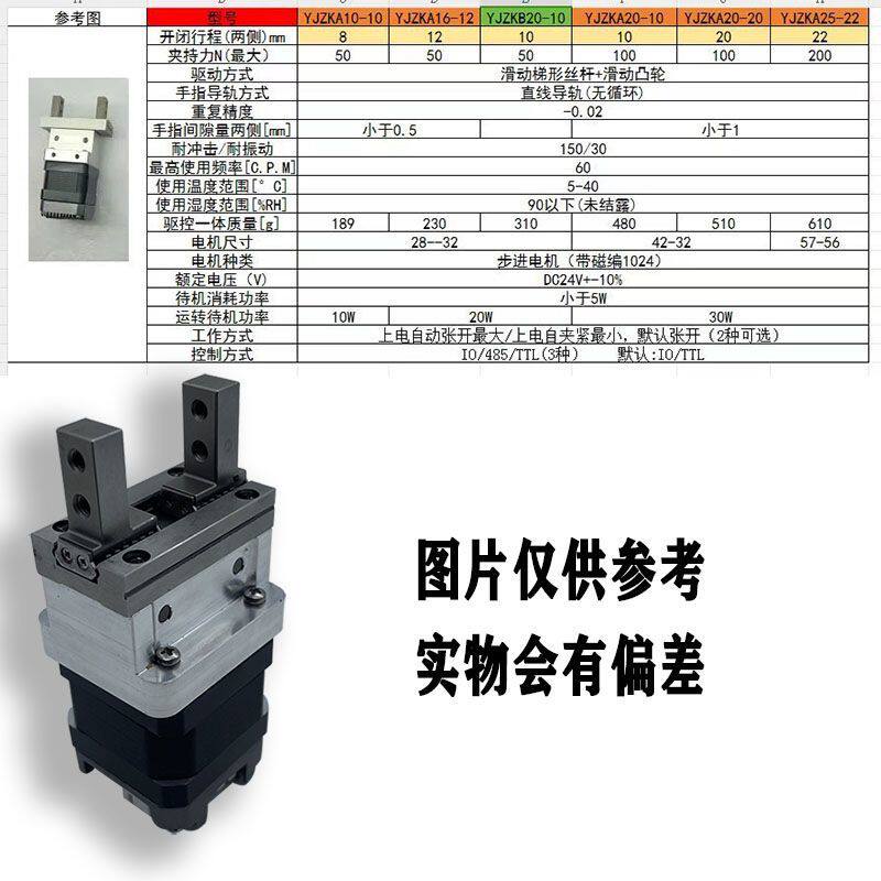 电控夹爪手指电缸紧凑一体小型机械臂电动夹爪代替工业手指气缸