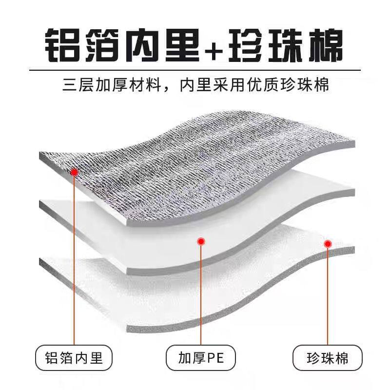 保温袋外卖专用一次性加厚餐饮铝锡箔平口烧烤披萨保鲜保冷隔热袋