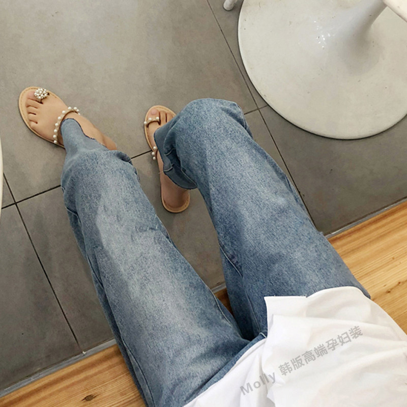 适合各个腿型的孕妇直筒牛仔裤