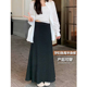 孕妇黑色半身裙秋季 复古高腰设计感糯米包臀鱼尾裙 新款