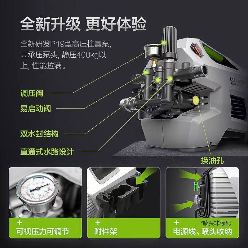 洗车机大功率感应家用雪豹P4P5P6超高压水枪强力刷车清洗神器