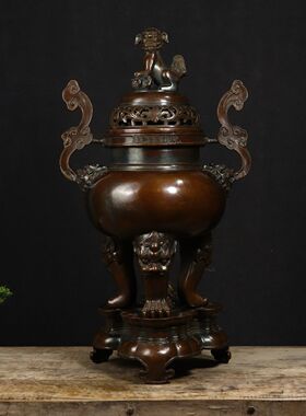 葫芦紫铜如意摆件客厅香道香炉电视柜茶室装饰家用开业乔迁礼品