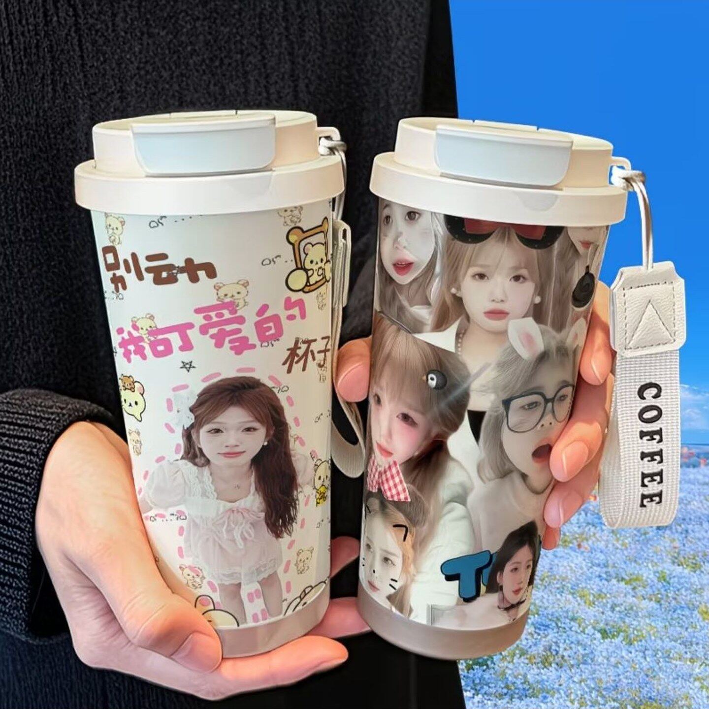 博雅美女可爱周边保温杯