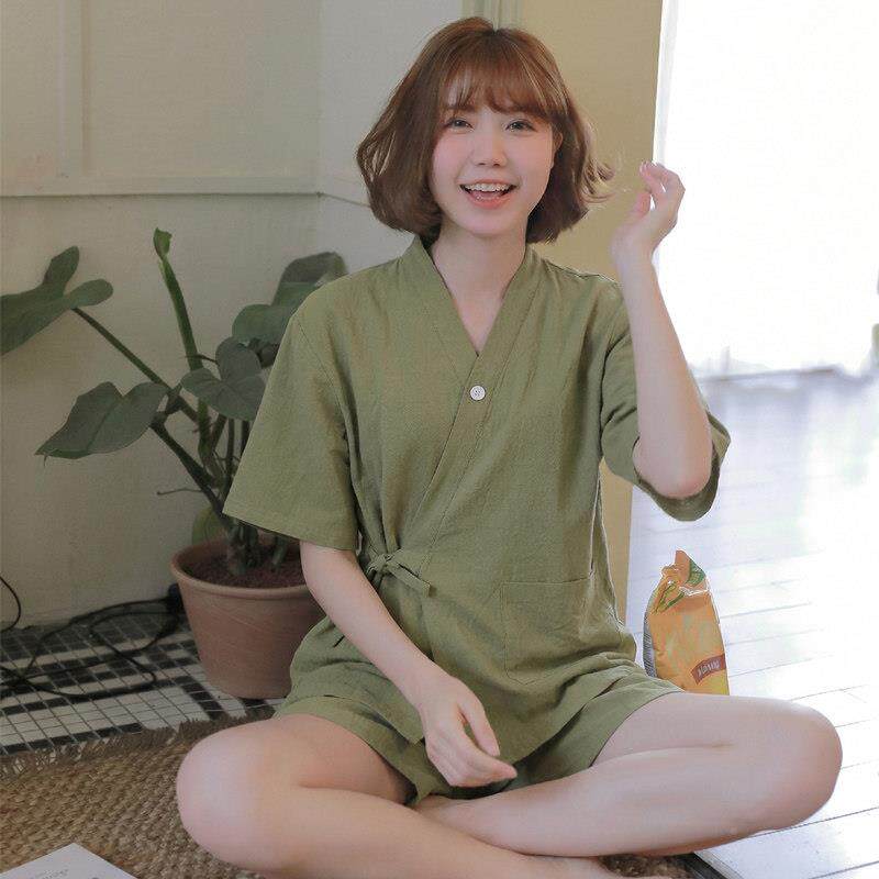 250042025新款汗蒸服女纯衫居家拿风开大码情侣家居睡衣桑棉洗浴