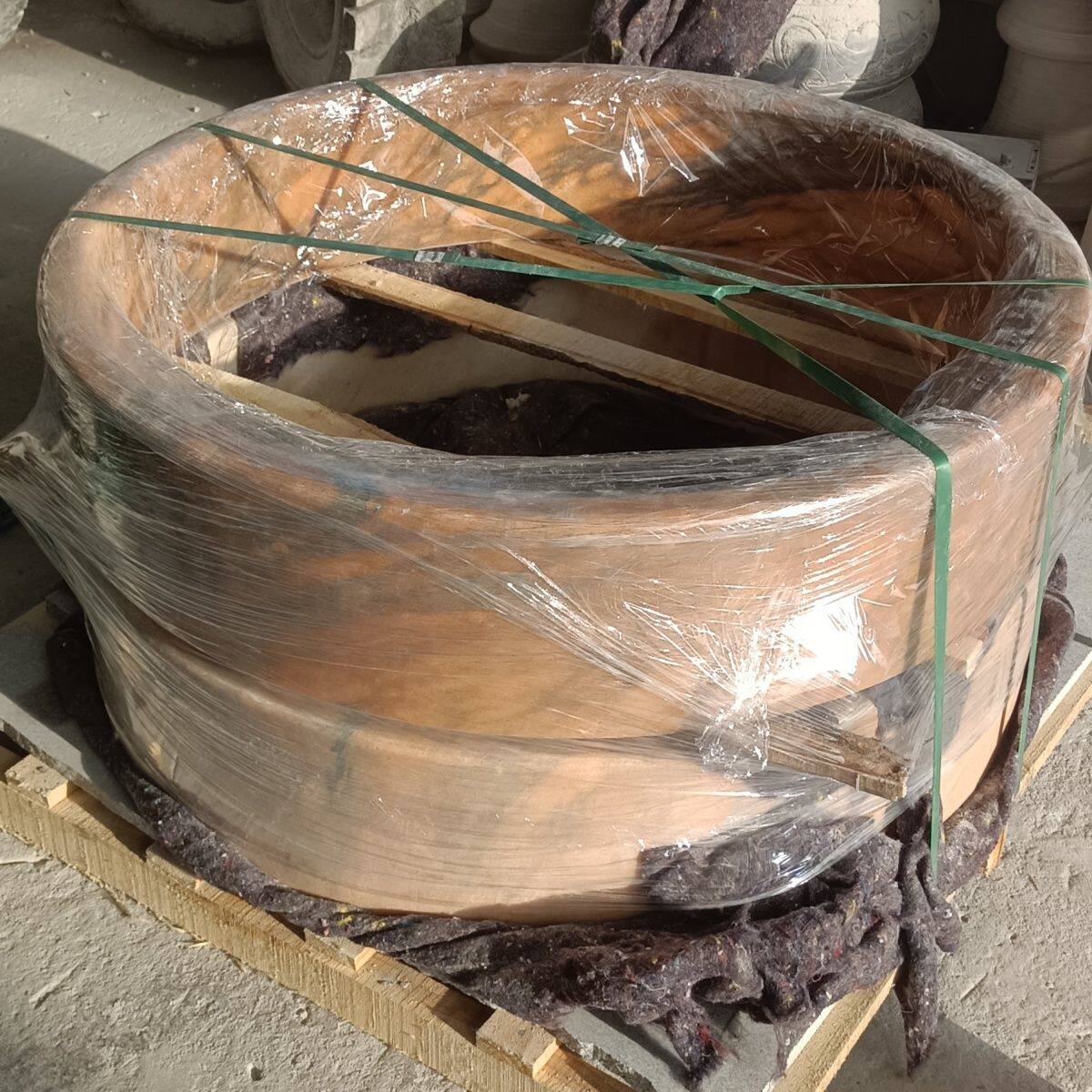 树池围栏石雕树坑石大理石花坛圆形树围石家用摆件路牙石花池围石