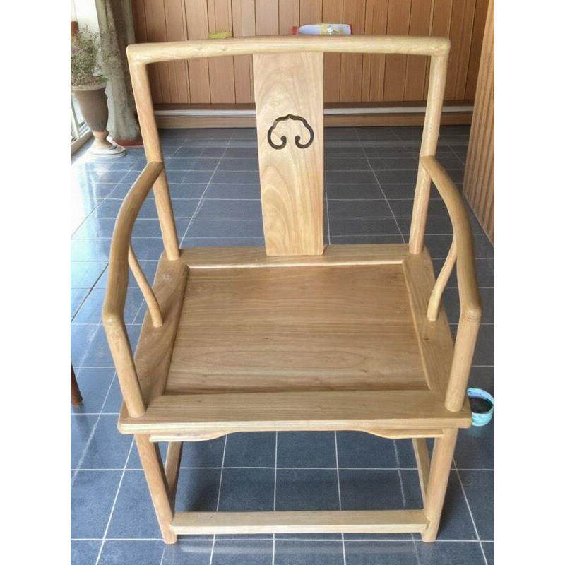 新中式圈椅茶椅简约围椅北方老榆木太师椅实木扶手椅酒店茶室家具