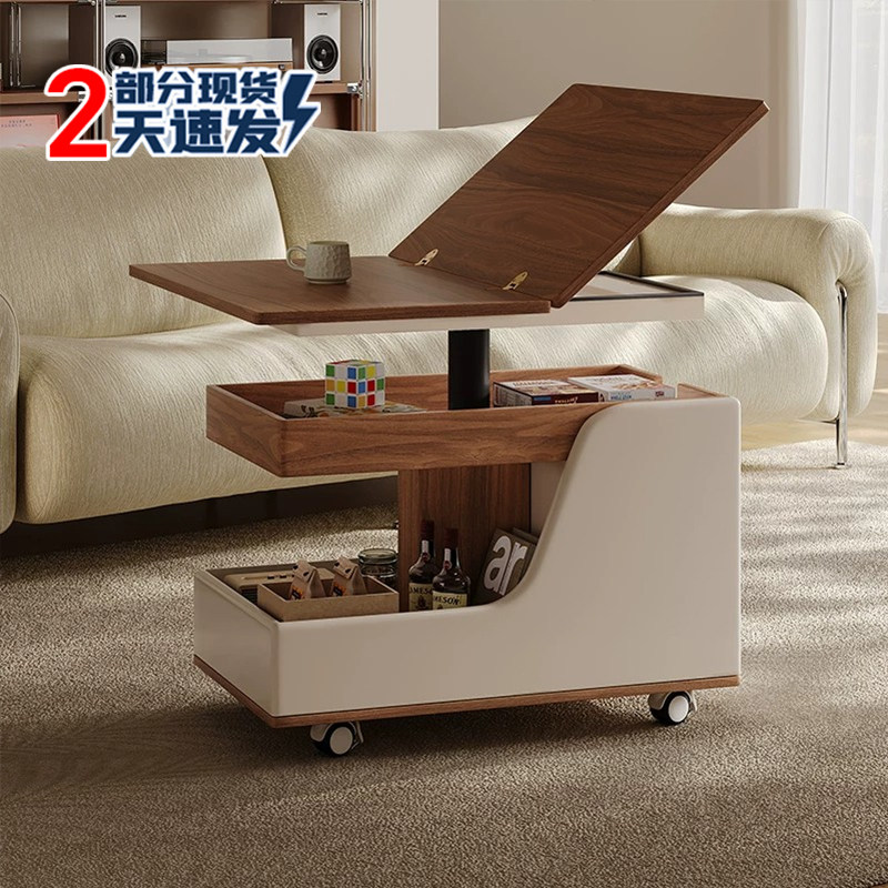 客厅家用沙发边几柜可升降折叠移动推车小户型阳台茶几桌2026新款