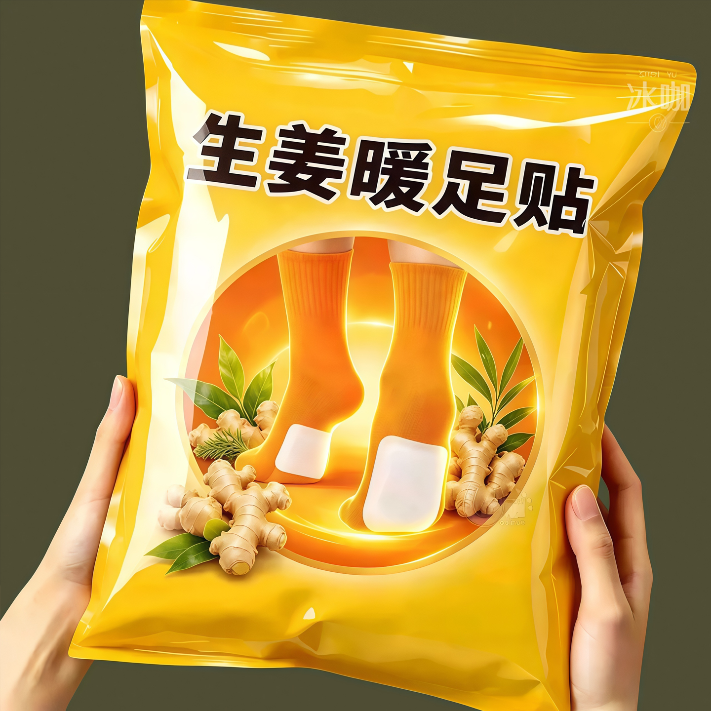 发热足贴艾草生姜暖全身持久发热