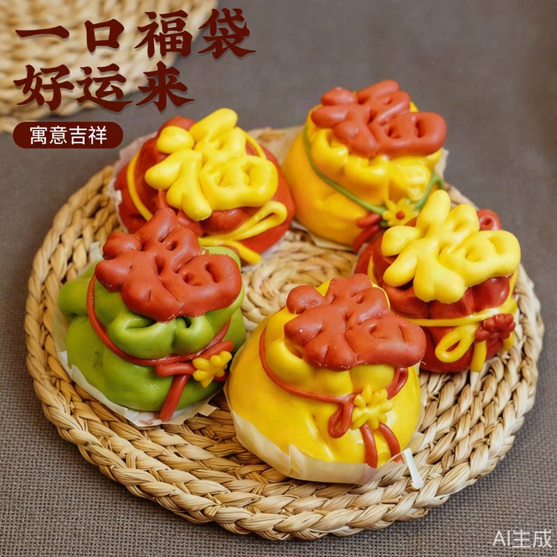 福袋钱袋造型豆沙包年货